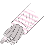 The illustration of a wire